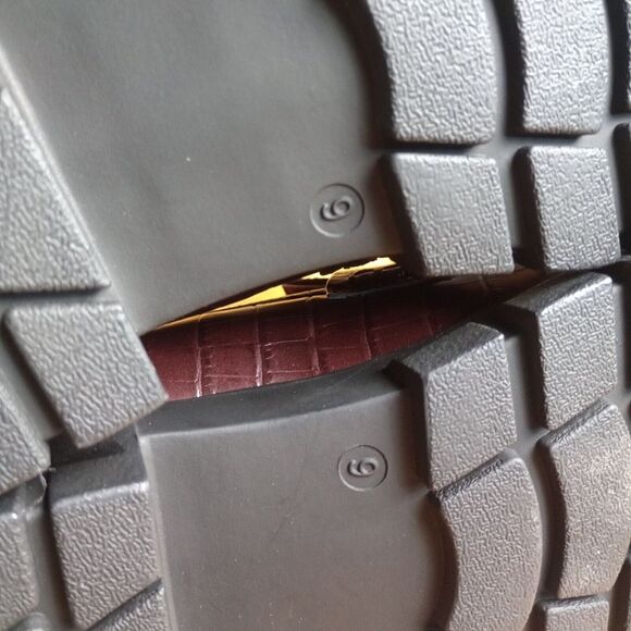 Corkys Burgundy Croc-Embossed Loafers - Picture 13 of 13